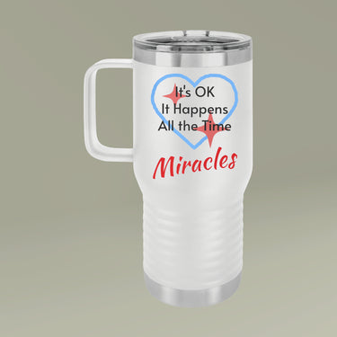Polar Camel Travel Mug - 20oz Stainless Steel, Miracles Happen